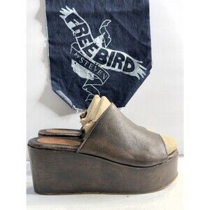 Freebird LOVELAND Women’s Boho Sandal Wedge Platform Sz 12 Brown Leather